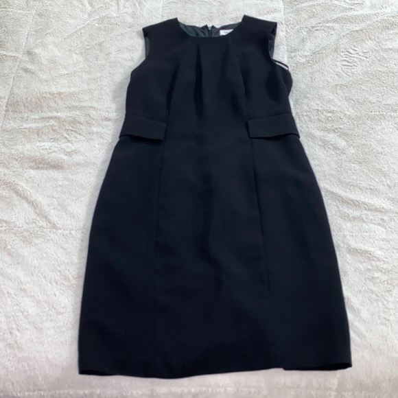 Calvin Klein Dresses & Skirts - Calvin Klein elegant black sheath dress pleaded chest
